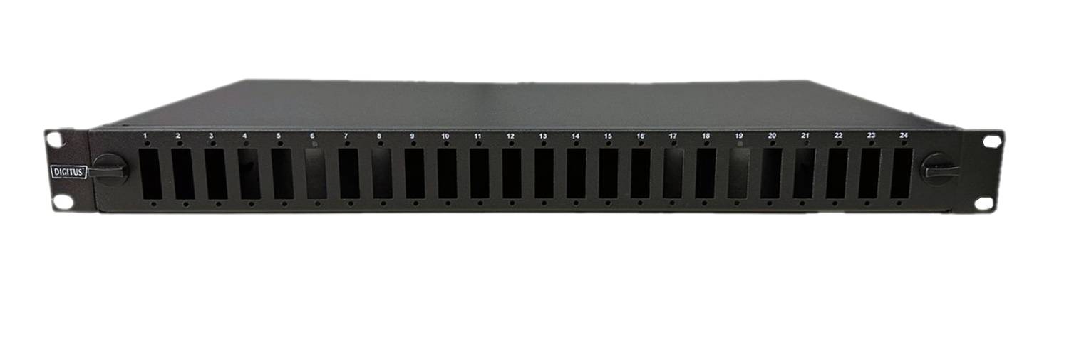 Панель сплайса волоконной оптики Digitus, с механизмом быстрой блокировки, 24x SC DX, 1U