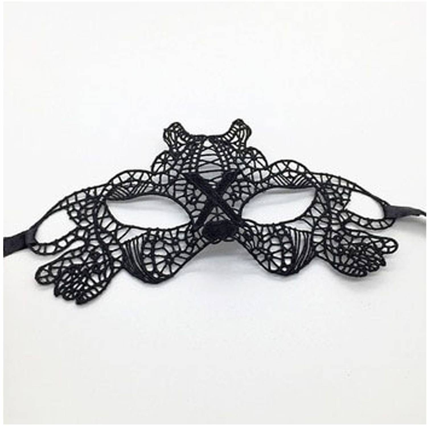 Siyah Renk Dantel Kesim Dantel İşlemeli Balo Parti Maskesi 11 No