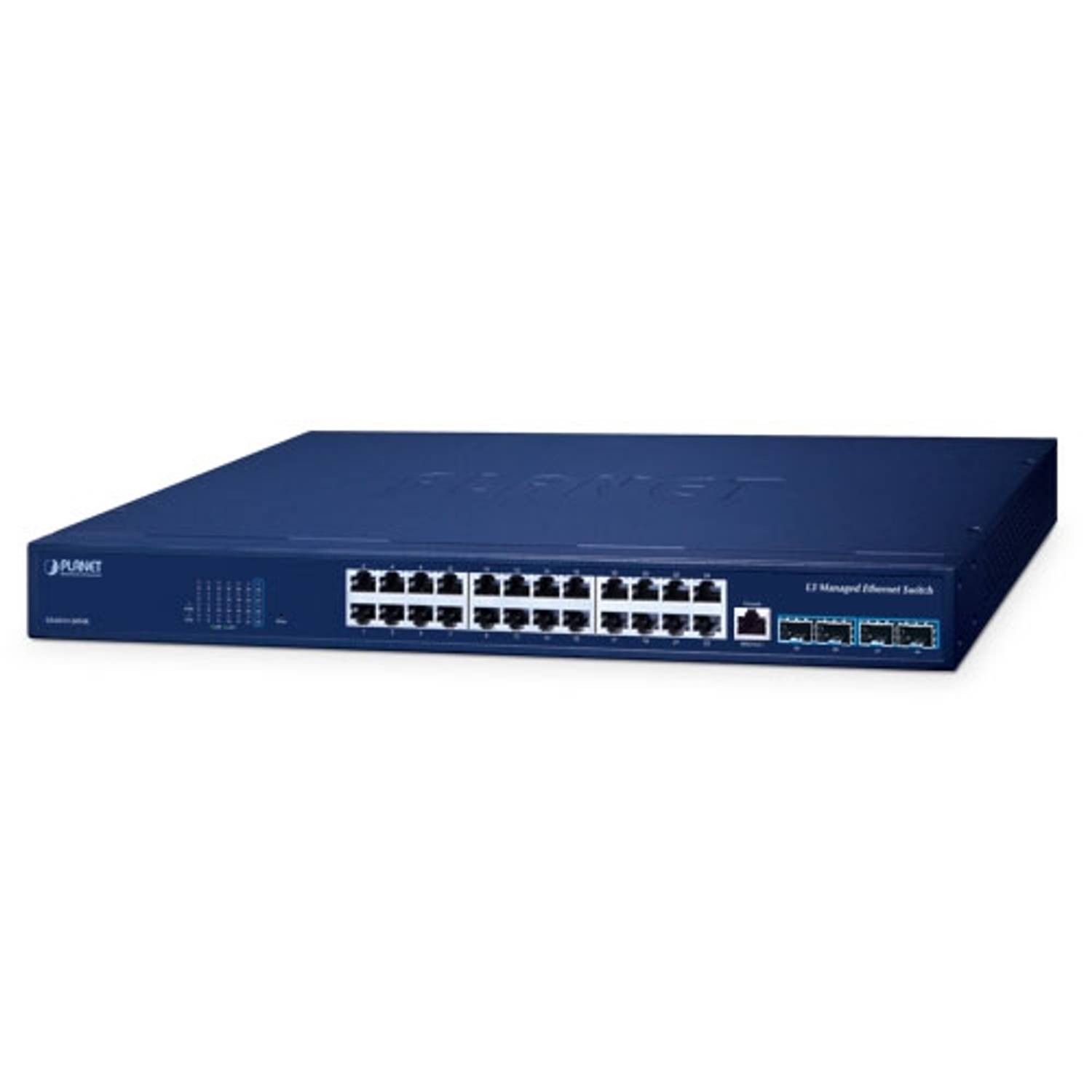 L3 24-Port Managed Ethernet Switch with 10/100/1000T and 4-Port 10G SFP+ for High-Speed Networking