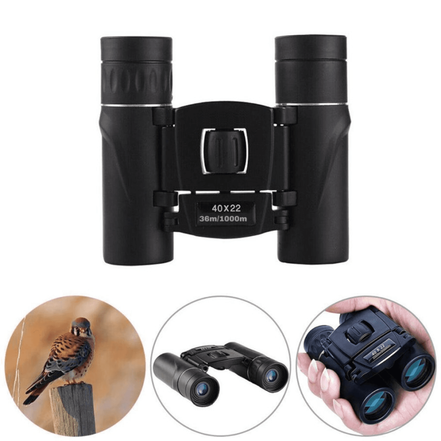 Мини-дозор 40x22 с резиновым покрытием, 1000м/36м, водонепроницаемые стеклянные линзы, большая четкость, компактный, удобный диван для путешествий