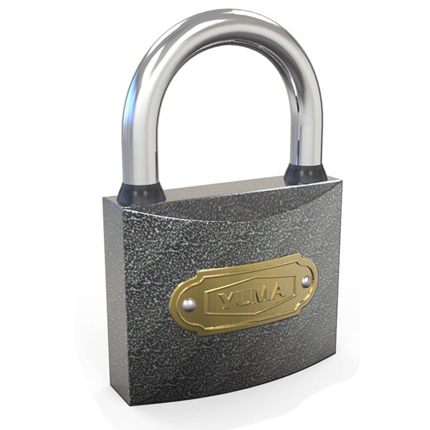 Короткий навісний замок Yuma з сірого литого заліза 32 мм для малих дверей та парканів, компактний та міцний, забезпечує надійний захист