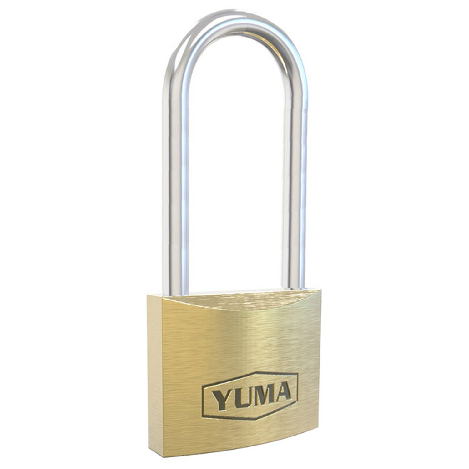 Ключ на замку з латуні Yuma 50 мм з довгим гаком для дверей та парканів, надійний та естетичний, для різних застосувань