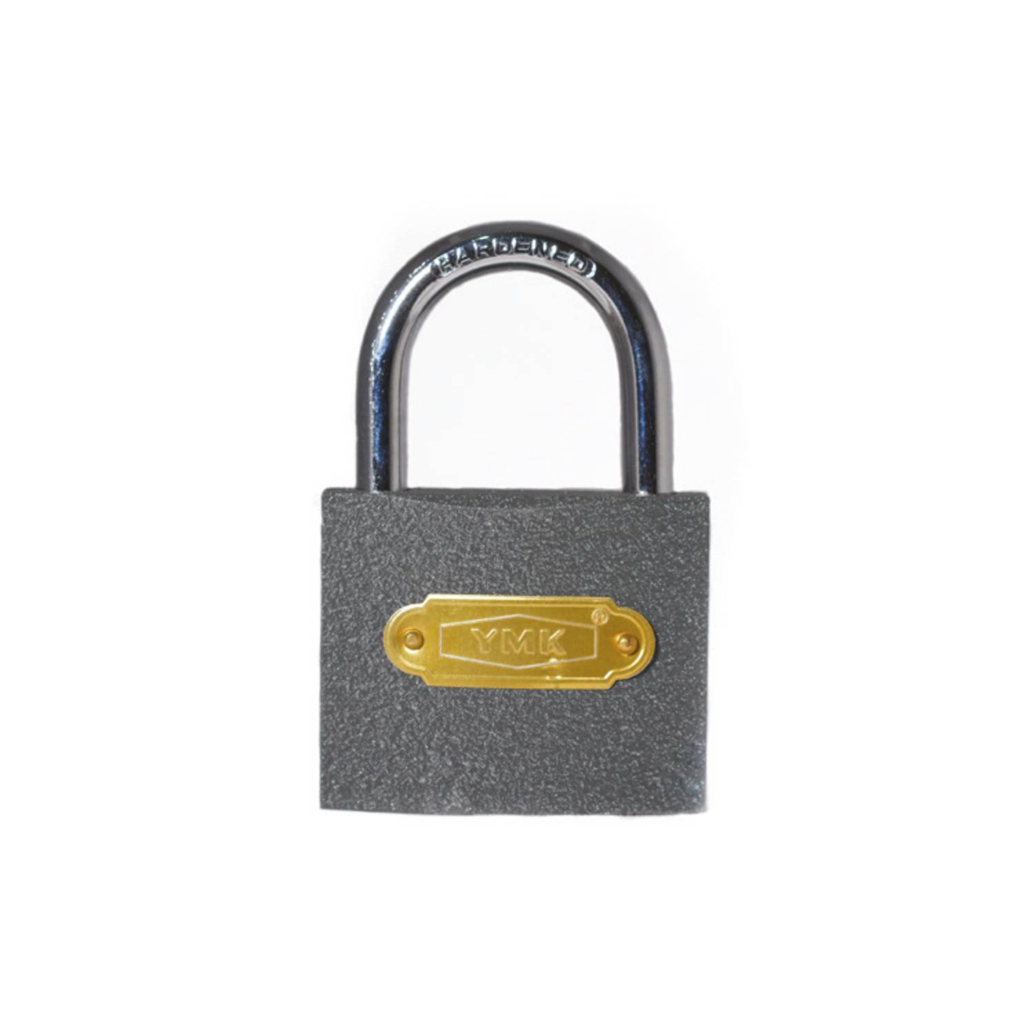 Короткий грифований навісний замок YMK 63 мм, виготовлений з литого металу, надійний та економічний для дверей і ящиків