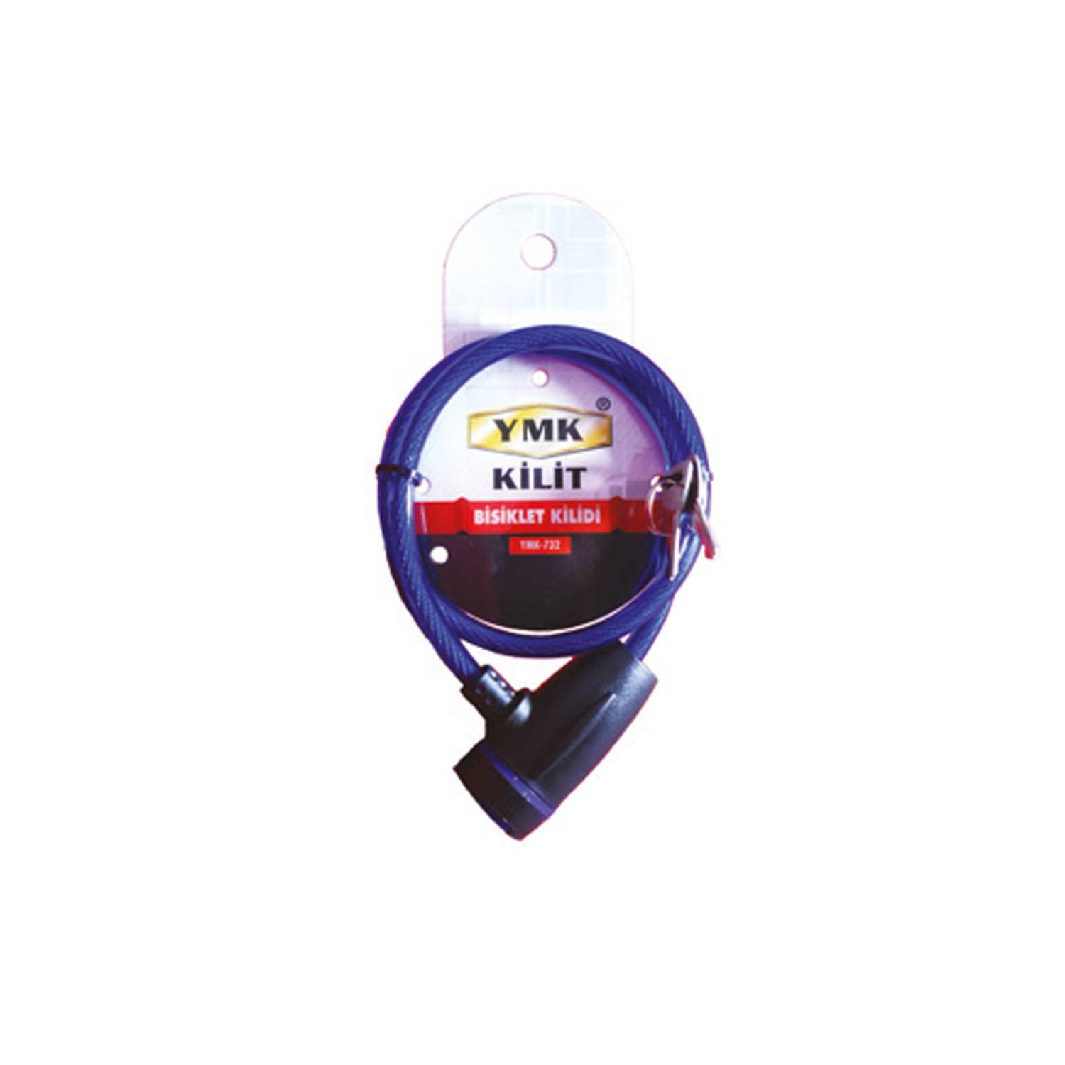 قفل دراجات مصنوعة من الصلب المعزول بحبل بقطر 8 مم وطول 65 سم لتأمين الدراجة ضد السرقة