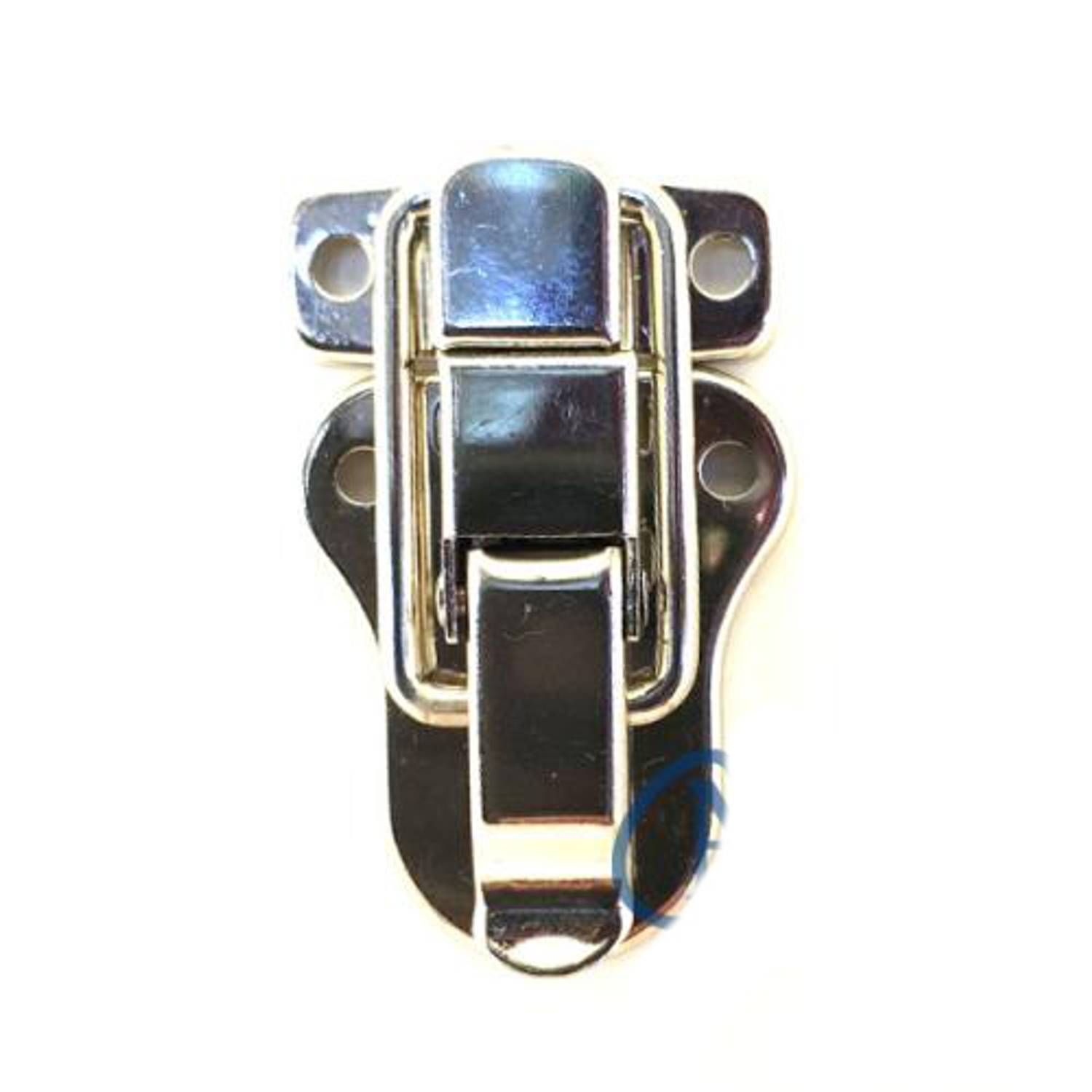 مشبك صندوق وعلبة، قفل أمامي - 48x30 مم، مطلي بالنيكل، 100 قطعة