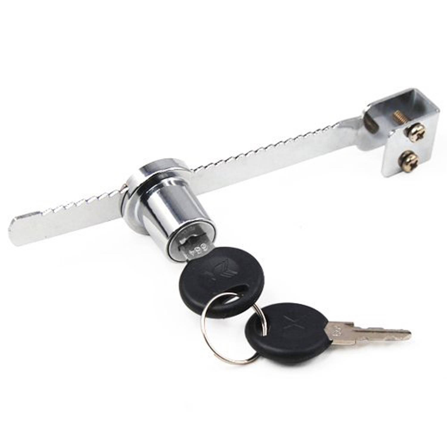 Замковий механізм для аптечних шаф і інформаційних панелей з скляним ковзанням