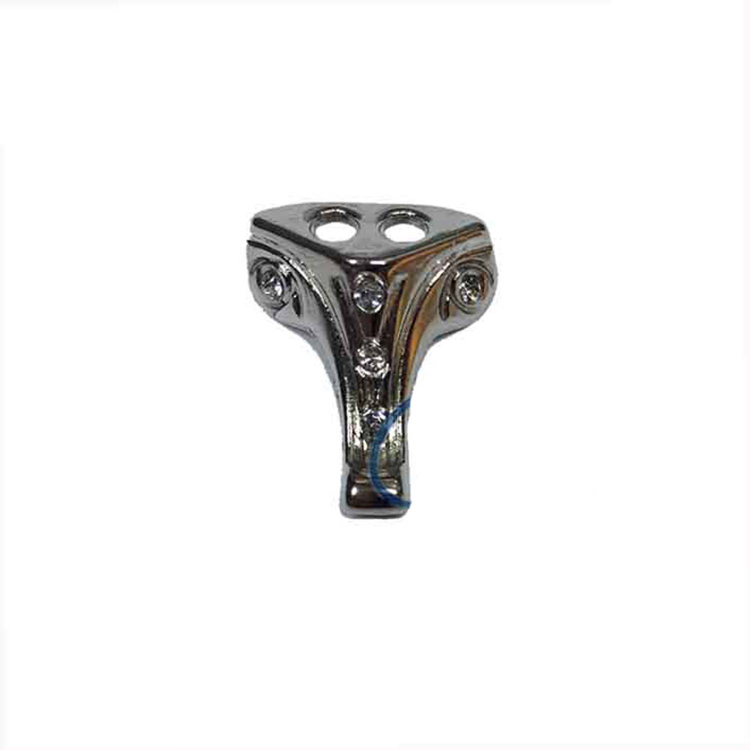 أقدام صناديق خشبية مودرن مزودة بحجر بارتفاع 1.5 سم - نيكل، 100 قطعة، خيار أنيق وعصري لمشاريع الأثاث والتزيين