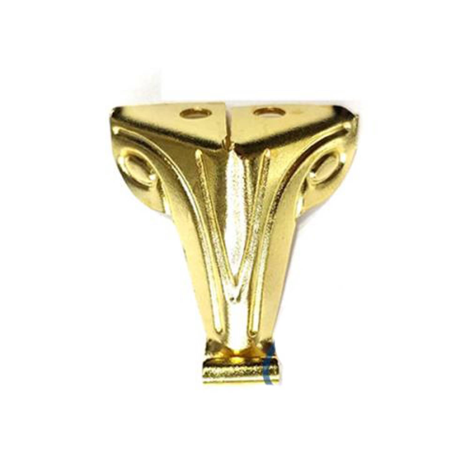 أرجل صناديق معدنية عصرية، ارتفاع 2.5 سم، لون أصفر، 100 قطعة