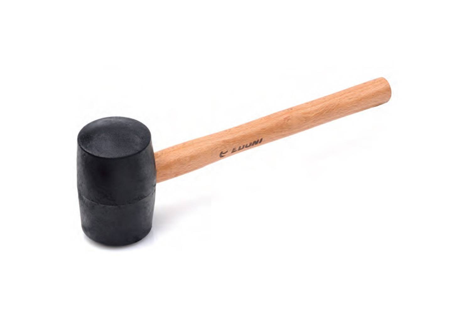 Ручний гумовий молоток Edoni з дерев'яною рукояткою №60 для чутливих поверхонь, легкий та ергономічний інструмент для точних робіт