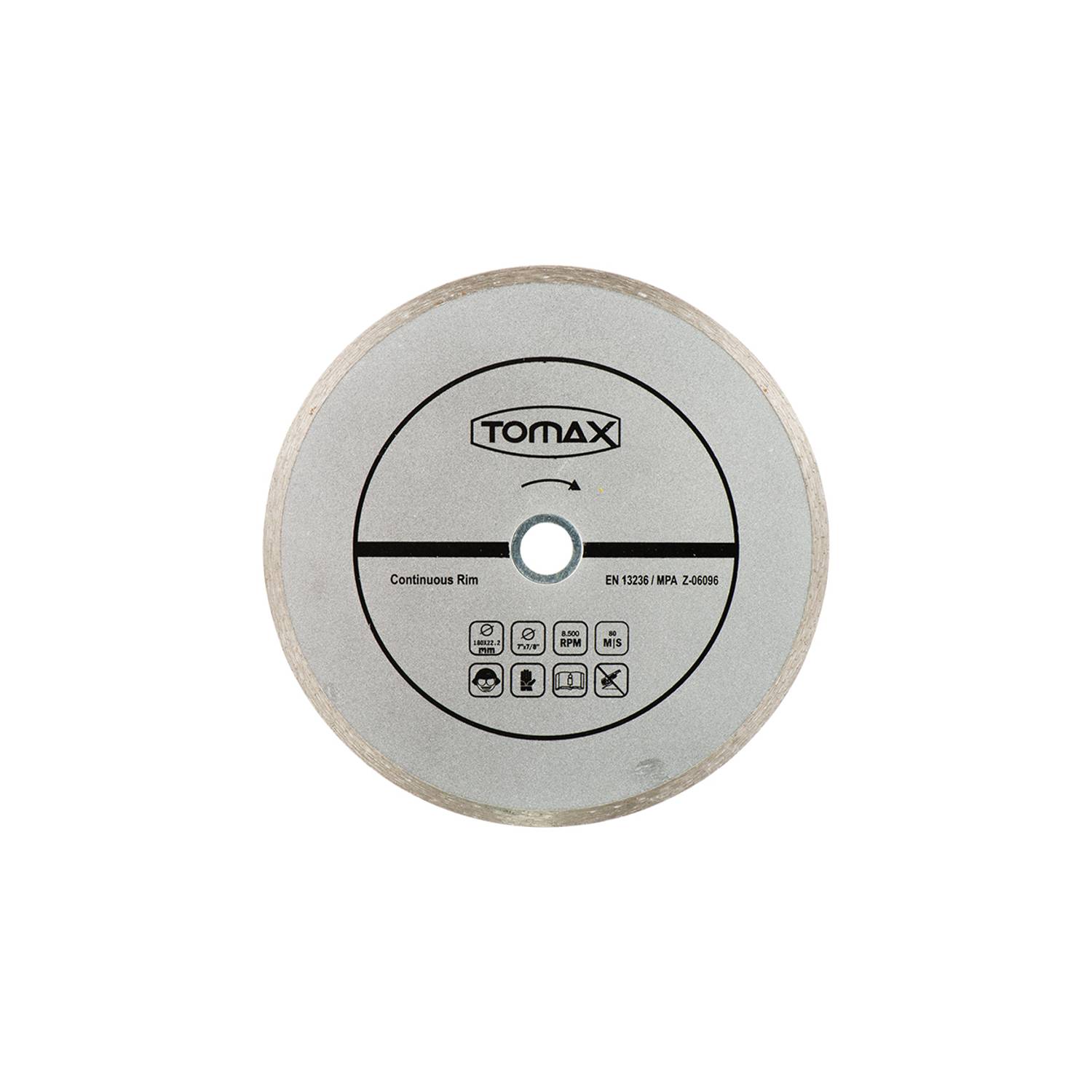 قرص قطع بلاط ألماس دائم - 180x2.2x22 لشريحة السيراميك والبورسلين بميزات القطع السريعة والدقيقة عالية الجودة