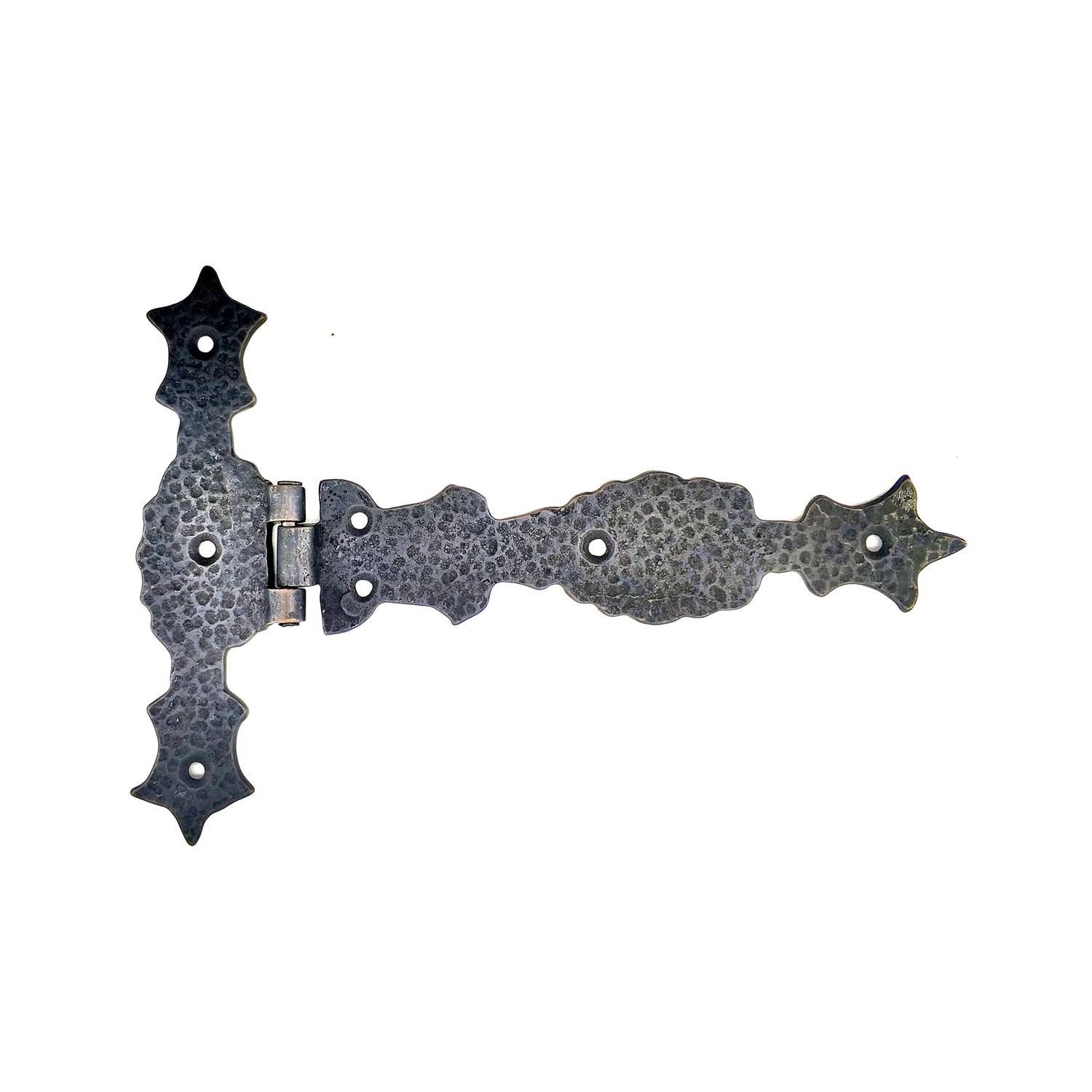 مفصلة زخرفية من النحاس بتصميم لوتس قديم - 175x248 مم، بمظهر مؤكسد