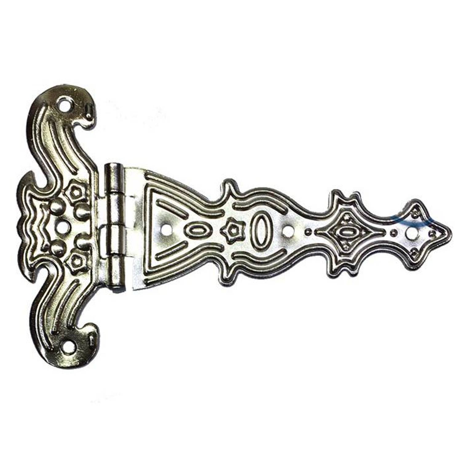 مفصلات زخرفية بساق واحدة - 69x102 مم، كبيرة، مصنوعة من النيكل، 100 قطعة، لمشاريع الأثاث والأبواب والنوافذ