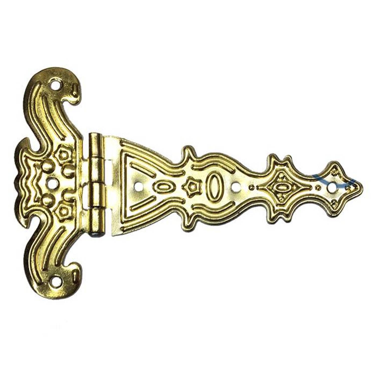 مفصل زينة معدني كبير ذو ذيل واحد - أبعاد 69x102 مم، باللون الأصفر، عبوة مكونة من 100 قطعة