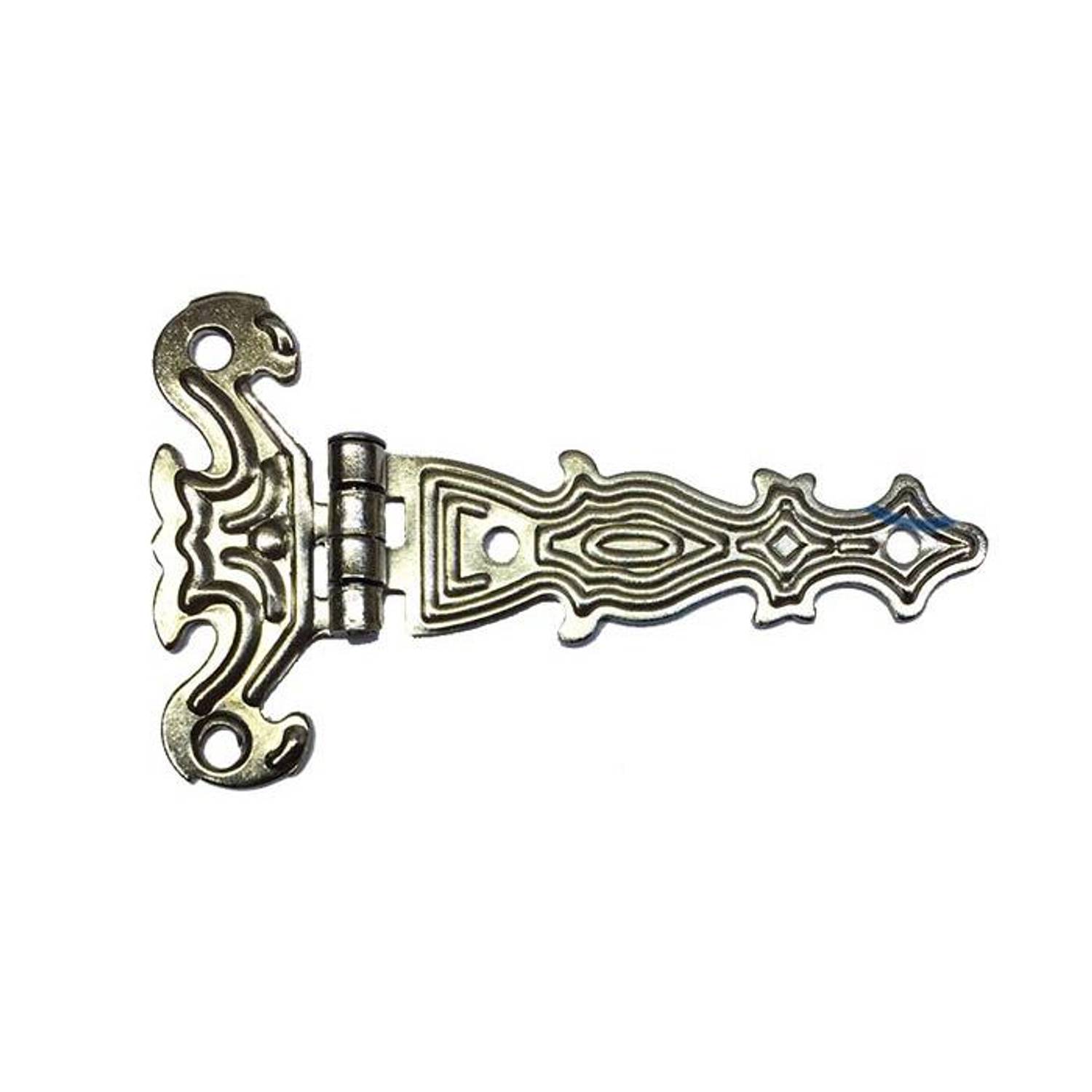 Декоративная металлическая петля с одним хвостом, 40x68 мм, никелевая, для деревянных ящиков и шкафов, 1 шт