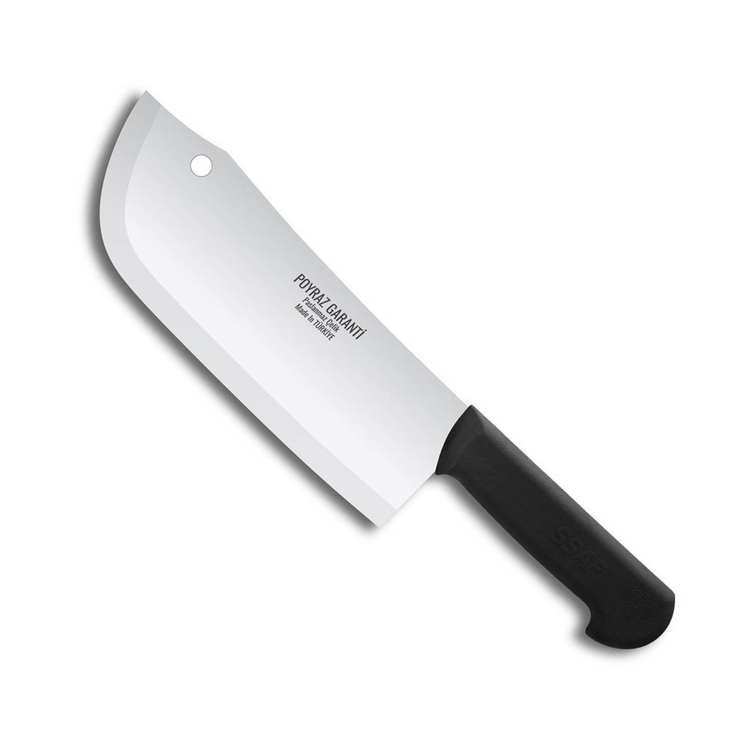 Ніж для м'яса Poyraz Bursa, овальний №3, 24 см, з пластиковою ручкою, з нержавіючої сталі, для зручного і безпечного використання