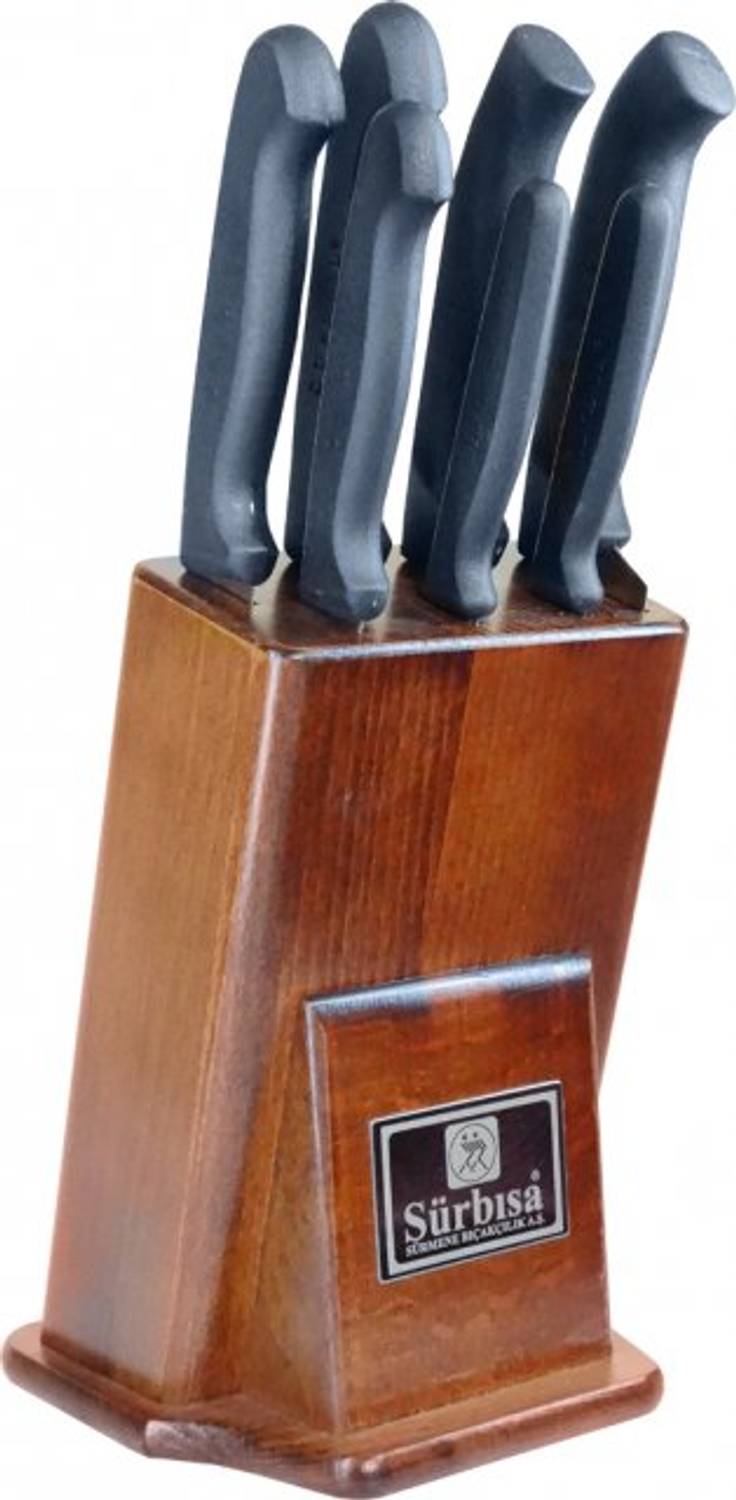 Набор кухонных ножей Sürbısa 61510 - 7 предметов из нержавеющей стали с эргономичными ручками для дома и профессиональной кухни