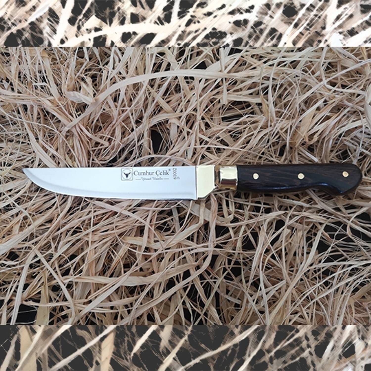 Нож кухонный Sürmene Cumhur Çelik 61002 №2, 13 см, с ручкой из венге, нержавеющая сталь, для профессионального и домашнего использования