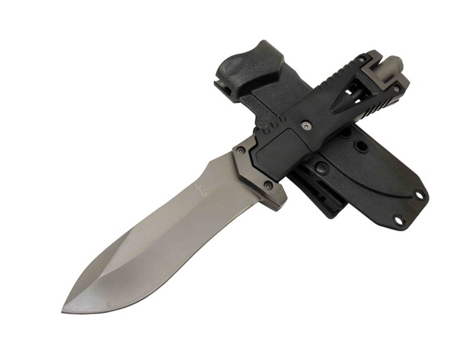 Тактический нож Zero Error Tactical 7 40, 27 см, черная рукоятка, с магниевым стержнем, в комплекте чехол, идеален для кемпинга и активного отдыха