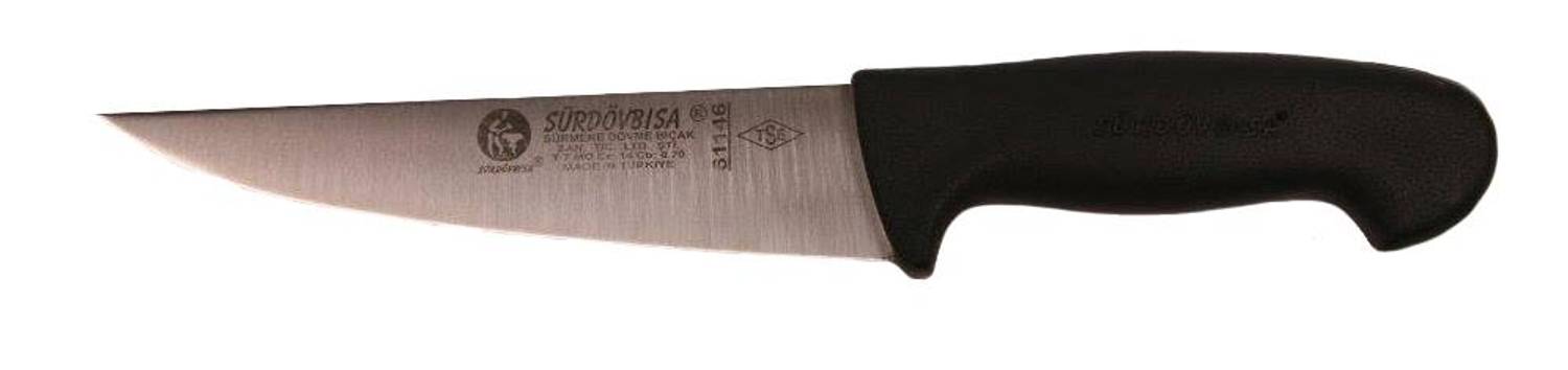 Sürmene Sürdövbısa 61046 Kasap Kurban Sıyırma Bıçağı 16.5 cm, Plastik Sap