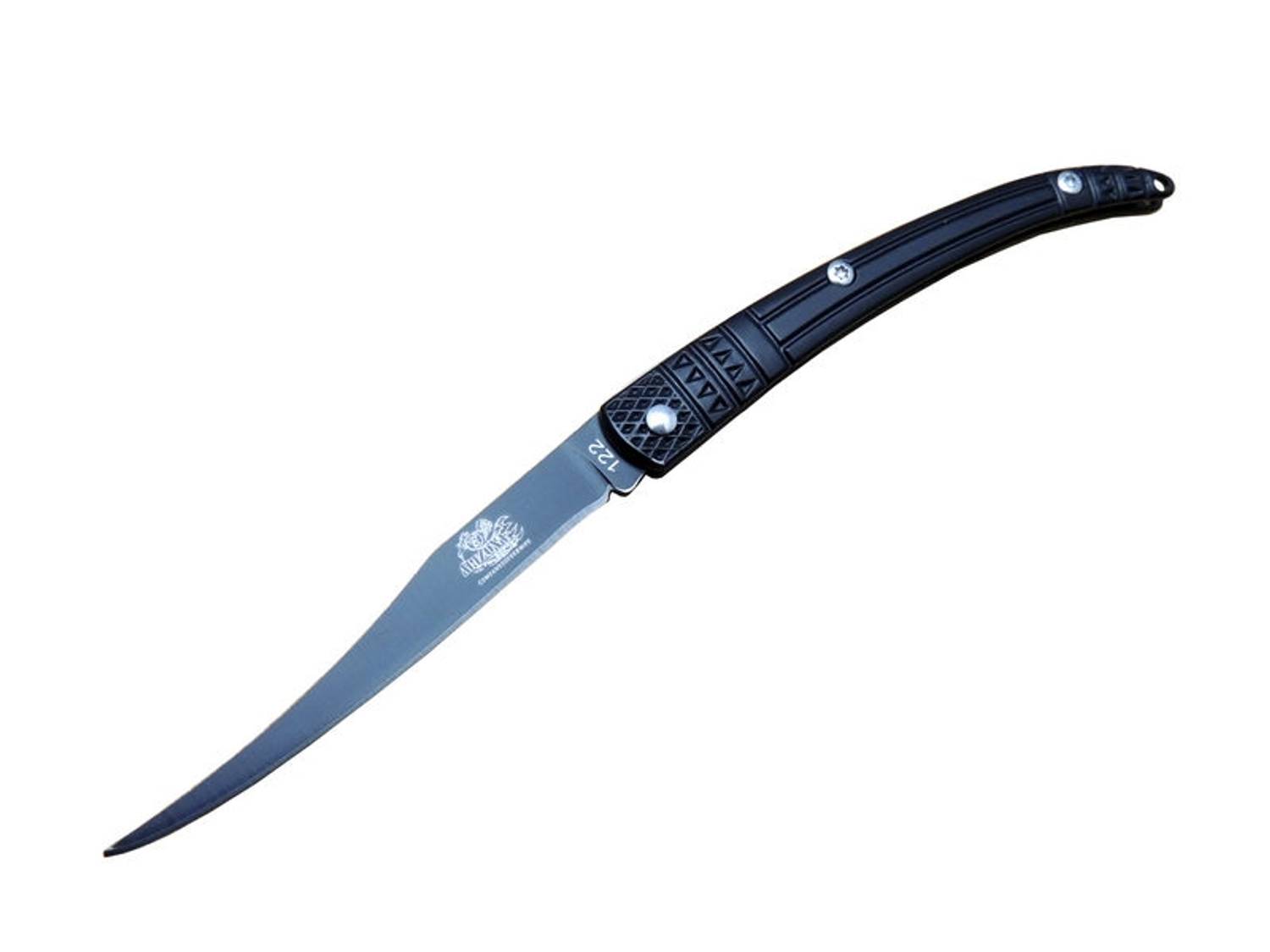 Ніж M&Y 122 з чорним руків'ям 16 см - класичний, витривалий, ідеальний для кемпінгу та активного відпочинку