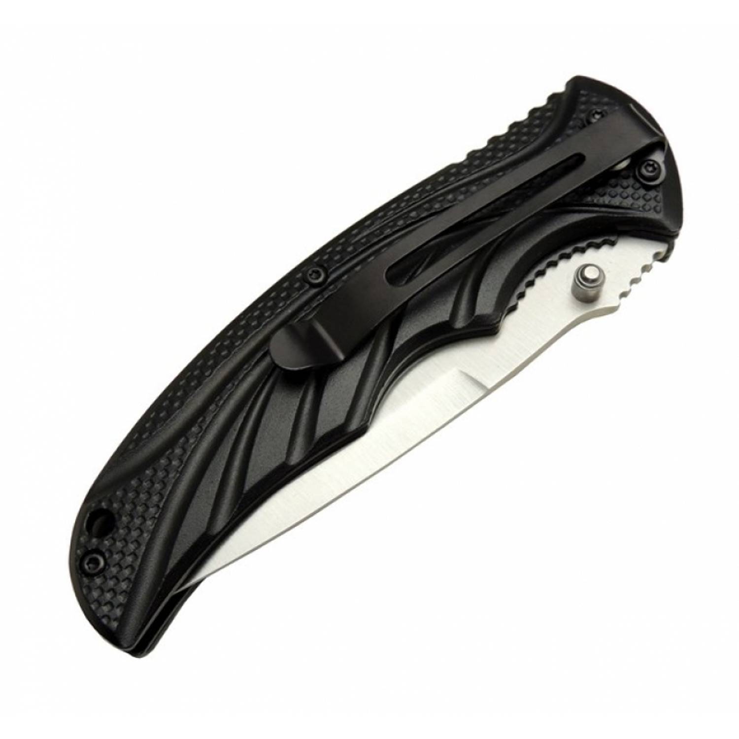 Чоловічий ніж Handsome 453 зелений 21,5 см - напівавтоматичний, з можливістю носіння на ремені