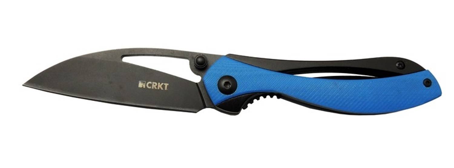 Ніж CRKT Pleroma 821A BL, 18 см, синій, ручний, з ремінцем, в упаковці для кемпінгу та активного відпочинку