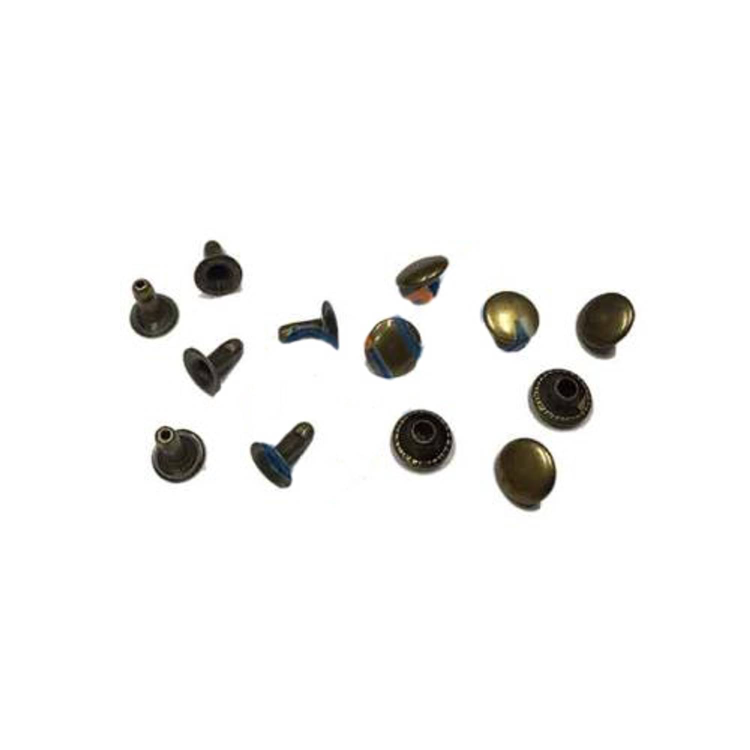 Заклепки - 9мм, Антик, 1000 шт, ідеально підходять для монтажу та декорування з класичним виглядом і надійними з'єднаннями