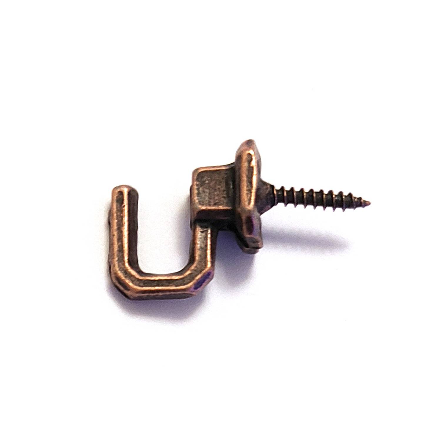 خطاف براغي صغير - 15x23 مم، تصميم عتيق، قطعة واحدة، مثالي للتخزين والتنظيم الداخلي بأناقة