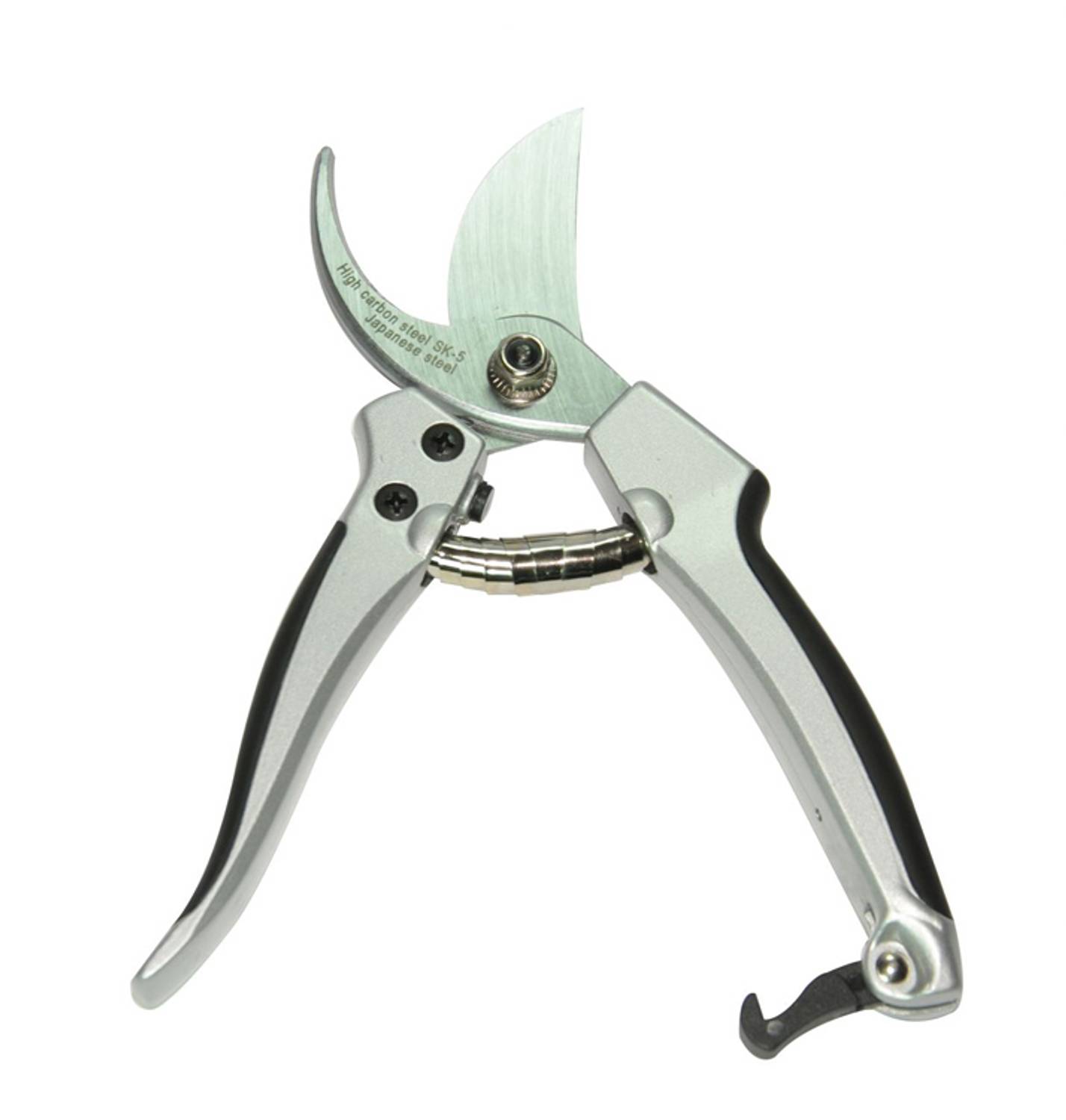 Eltu 417QLG Professional Pruning Shears 205mm High Carbon Steel Blade Lightweight Aluminum Handle Locking Mechanism Teflon Coated for Clean Cuts