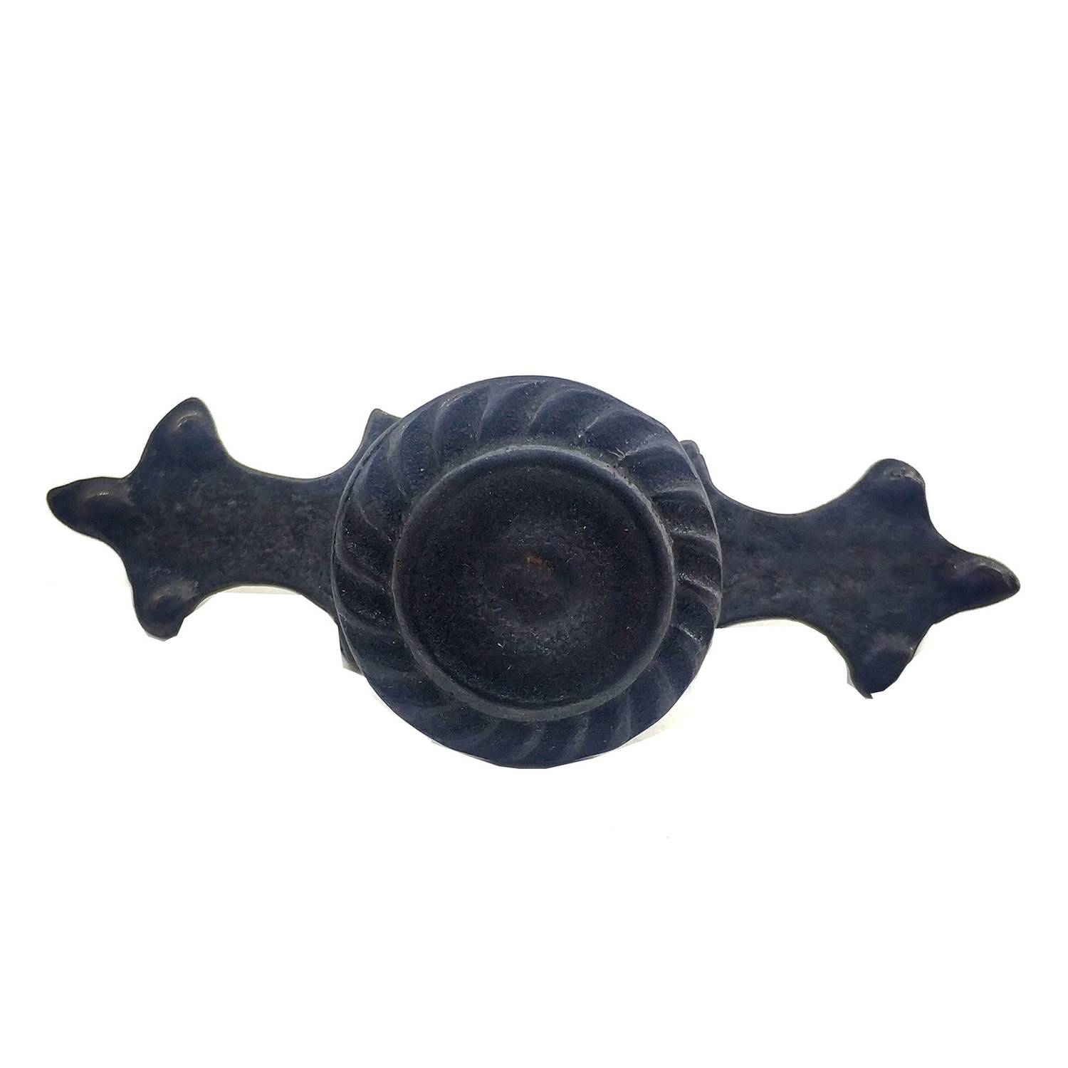 Декоративна антикварна кнопка з латуні з смужками - 35x100 мм, великий, окисливий стиль для меблів та декору