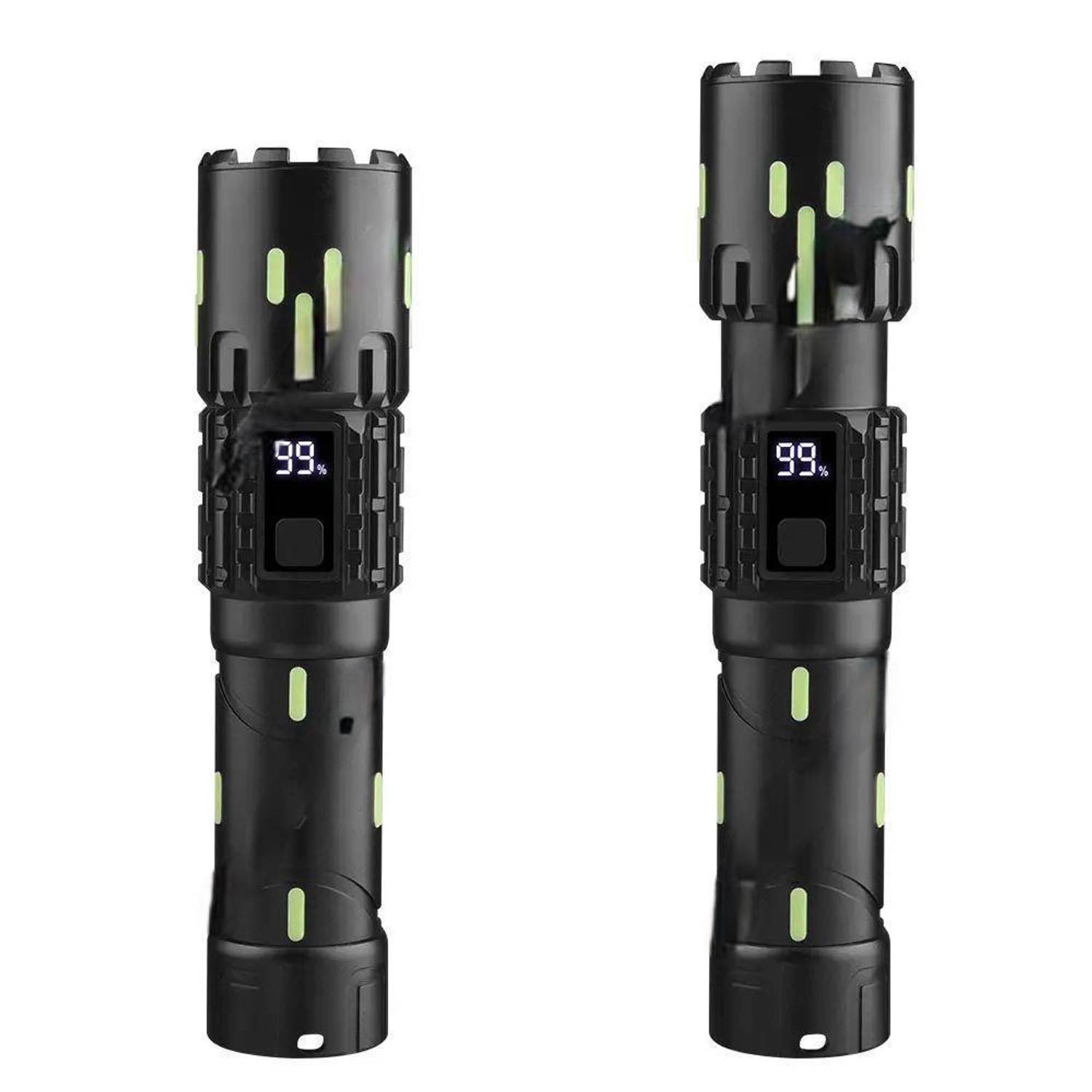 Профессиональный аккумуляторный фонарь модель 213, 20W LED, 3 режима (яркий, слабый, мигание), зарядка Type-C, телескопическое увеличение