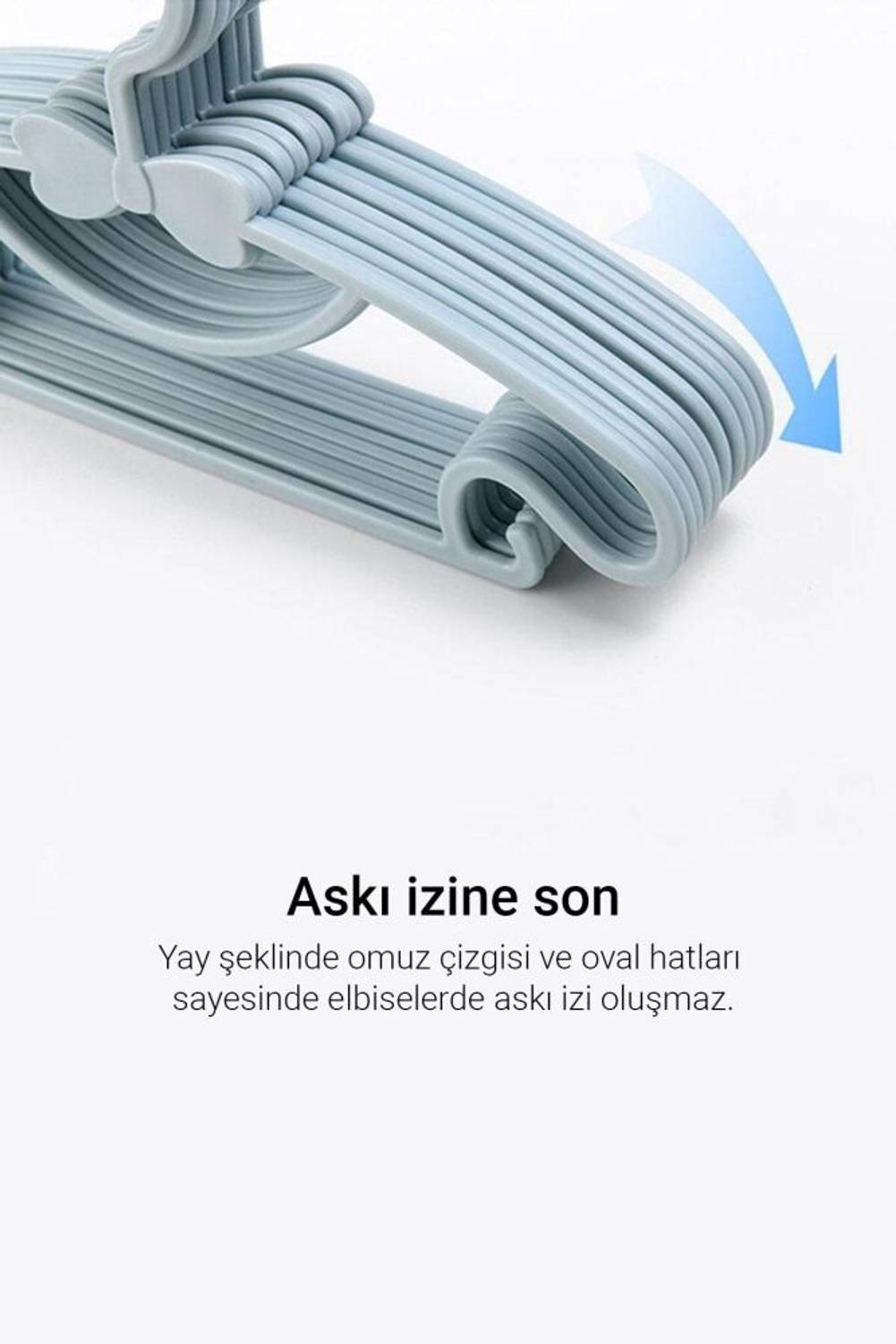 Набір дитячих вішалок синього кольору 12 шт, з ABS пластику, без шкідливих речовин, розміри: 28 см ширина, 15 см висота, 8 мм товщина