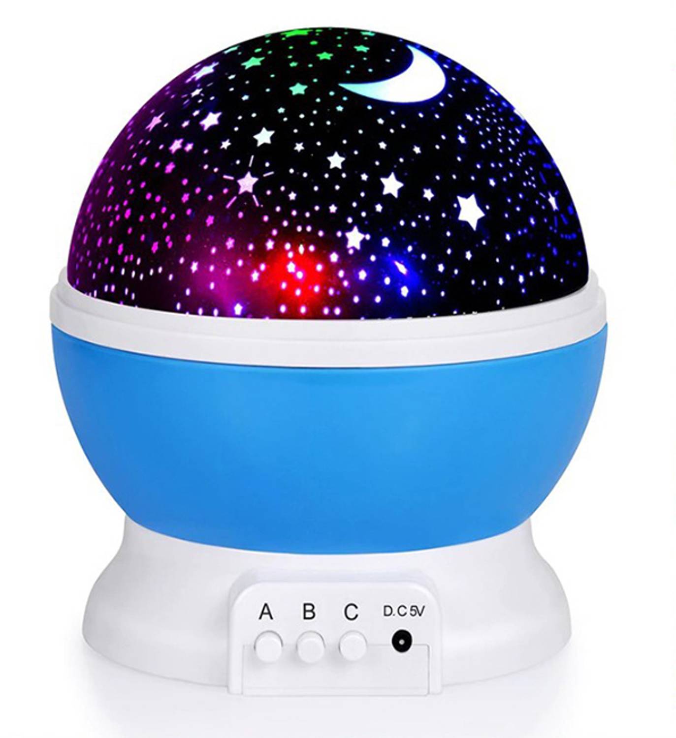 Светильник Star Master с проектором звезд, 3 ААА батарейки, USB питание, без прямого света, защитная крышка, размер 13x11 см