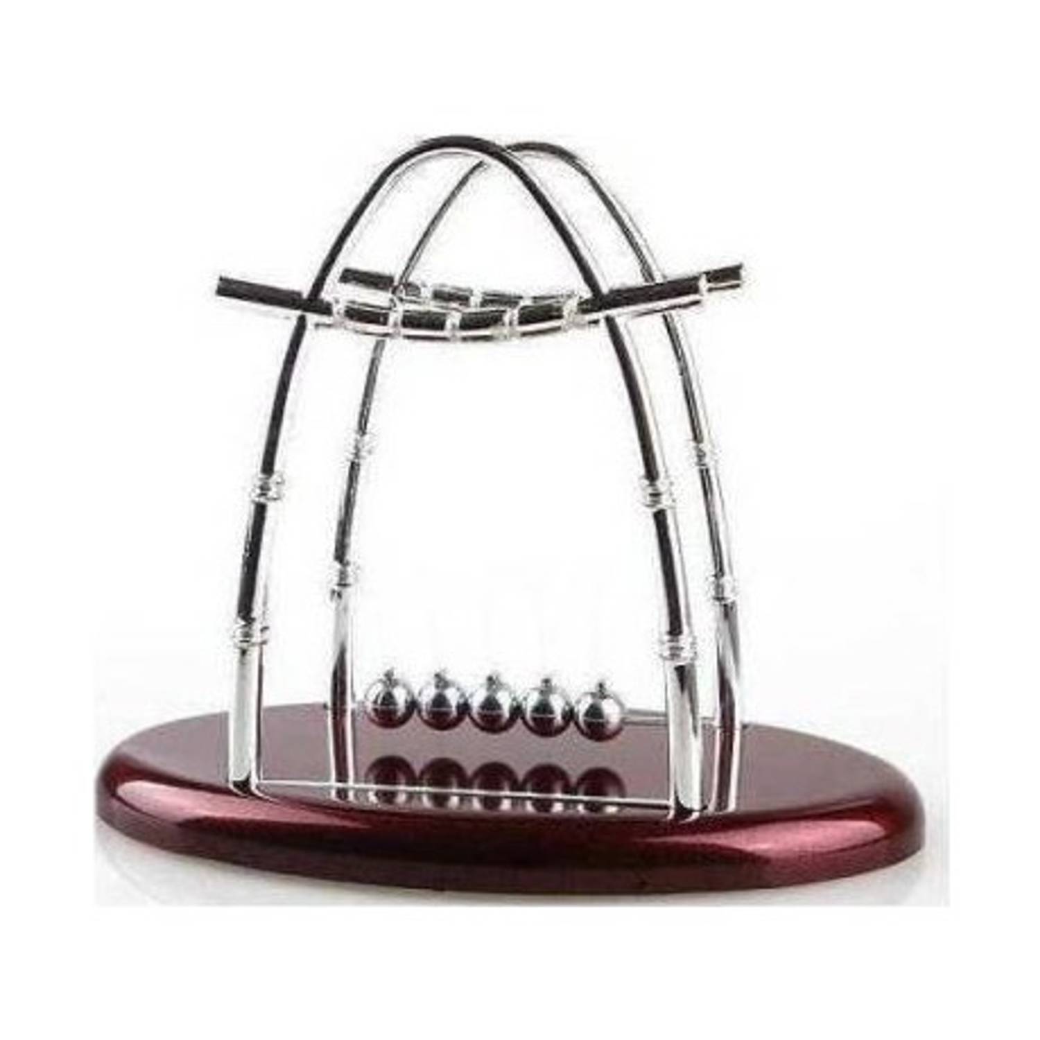 Невтонова балансуюча куля овальна мала з 5 антистресовими кулями для спеціальних свят та студентів, розміри 17 х 14,5 см