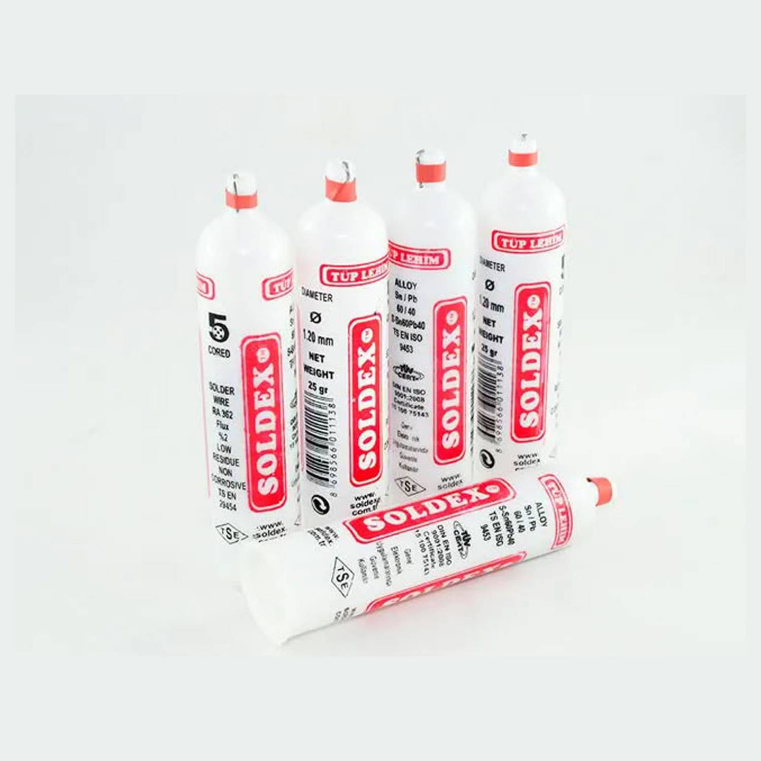 Tüp Lehim 1,2 mm 25 Gr - 5 Kanallı, Sn:60 / Pb:40