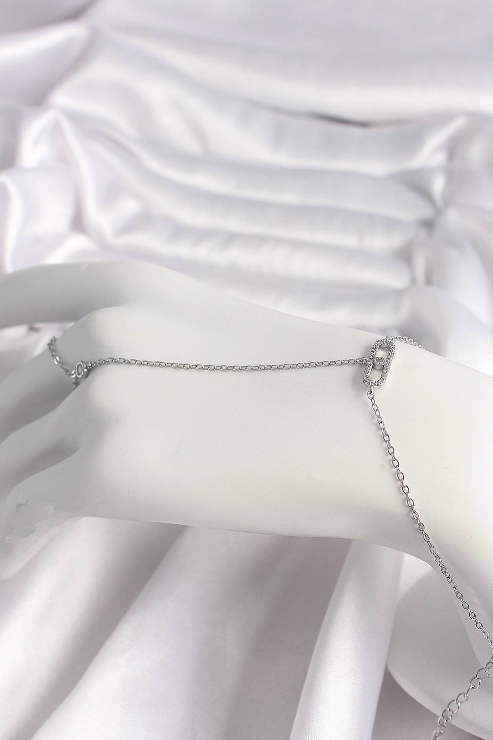 Шарман з цирконовими каменями кольору срібла для жінок Messika модель - TJ-SN605