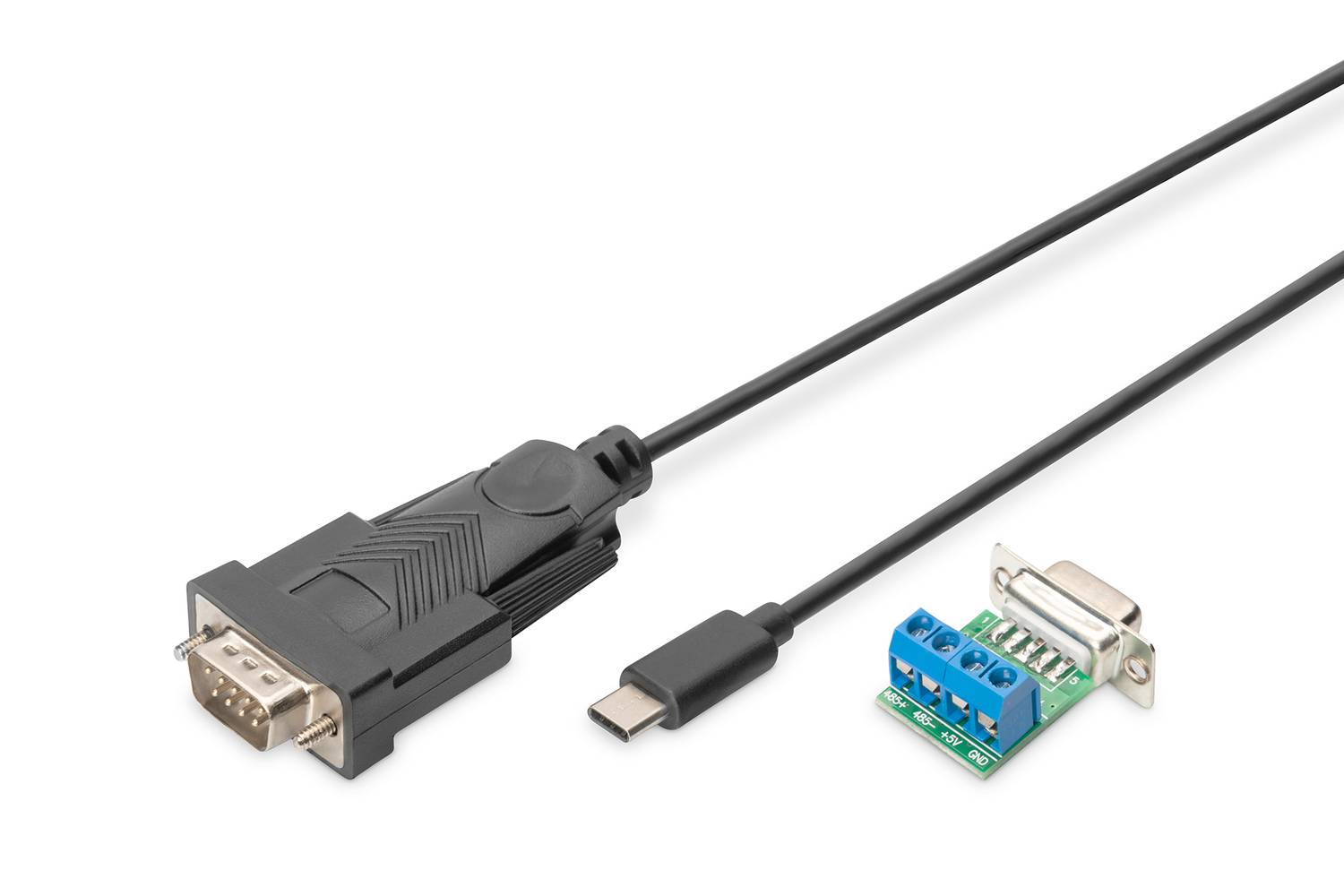 DIGITUS USB-C™ Serial Adapter, USB-C™ - RS485 (USB Typ-C to RS485 Converter cabel 1m cable length, FTDI chipset )