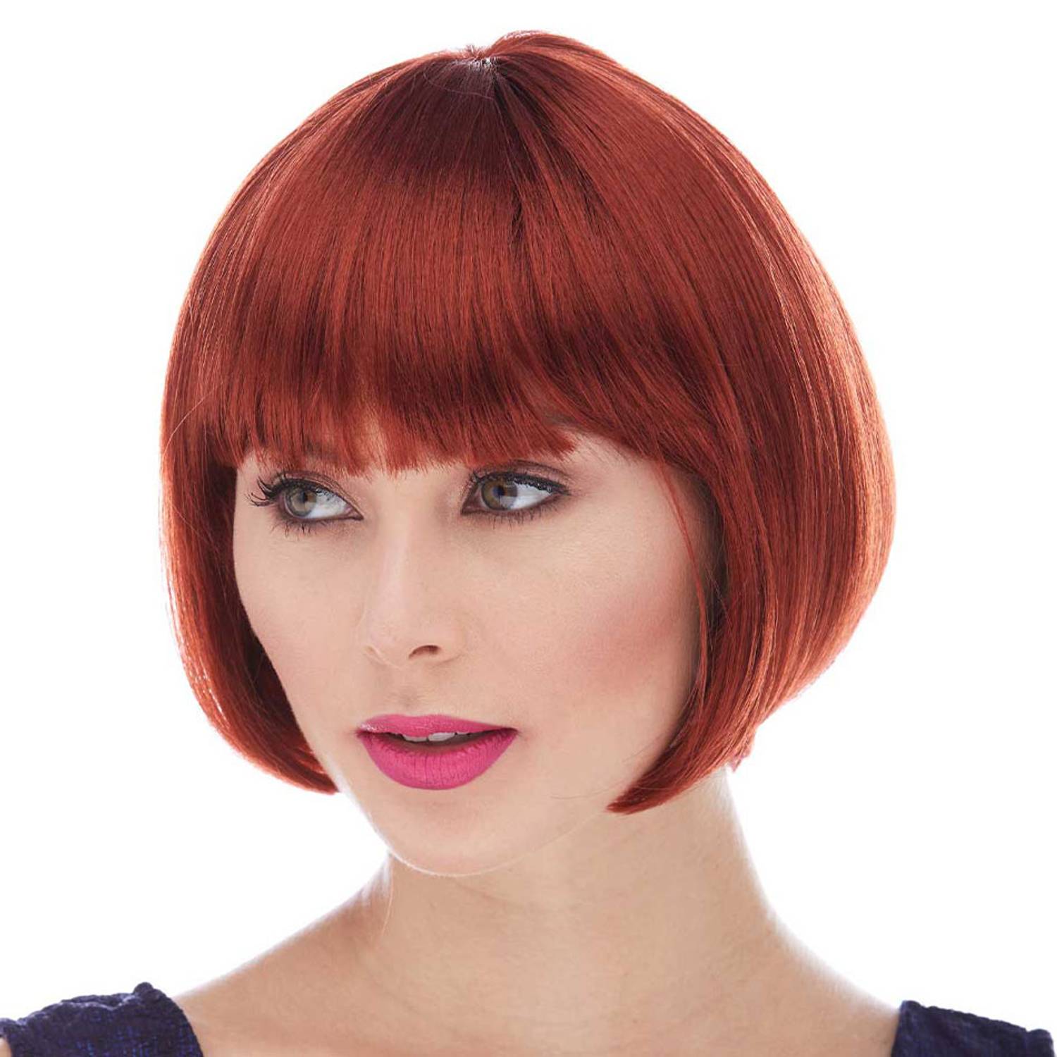 Партии перука с красным прямым срезом и подкладкой для стильного образа