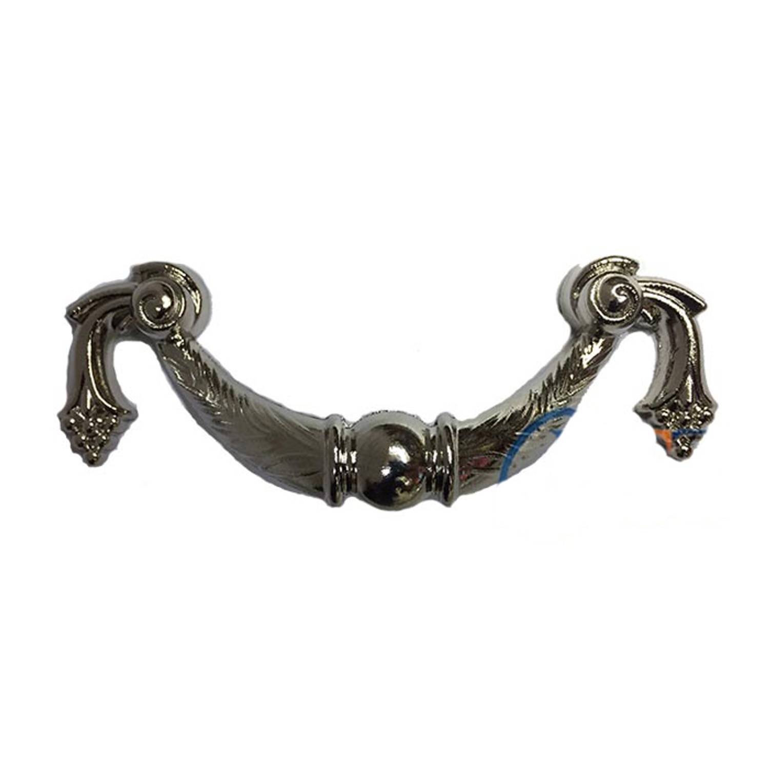 Dekoratif Zamak Üzümlü Kulp - 64mm, Nikel, 1 Adet