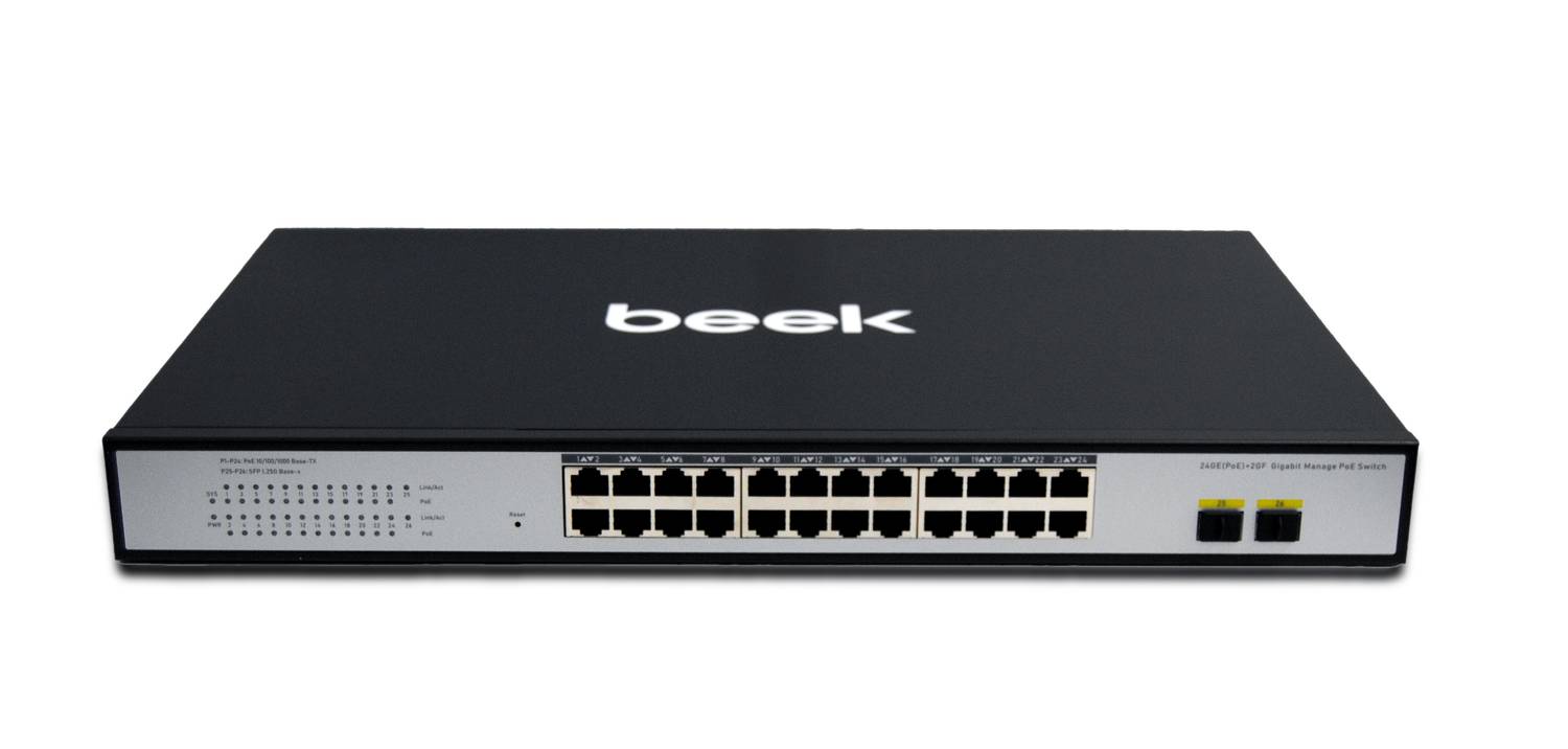 24 Ports 10/100/1000Mbps Managed PoESwitch with 2 Gigabit SFP