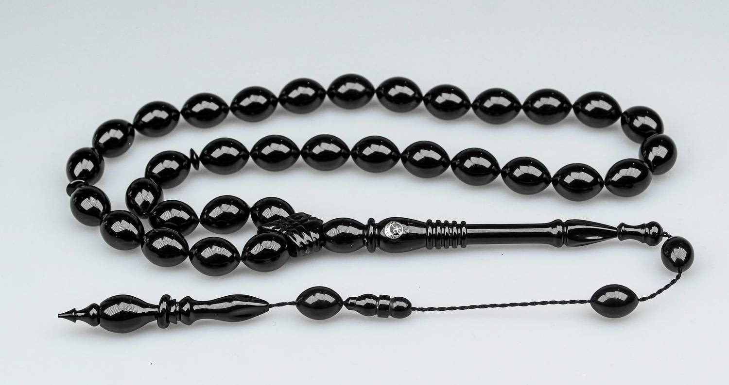 Oltu Taşı Özel Seri  Kelepçe İmame   İşçilikli Tespih