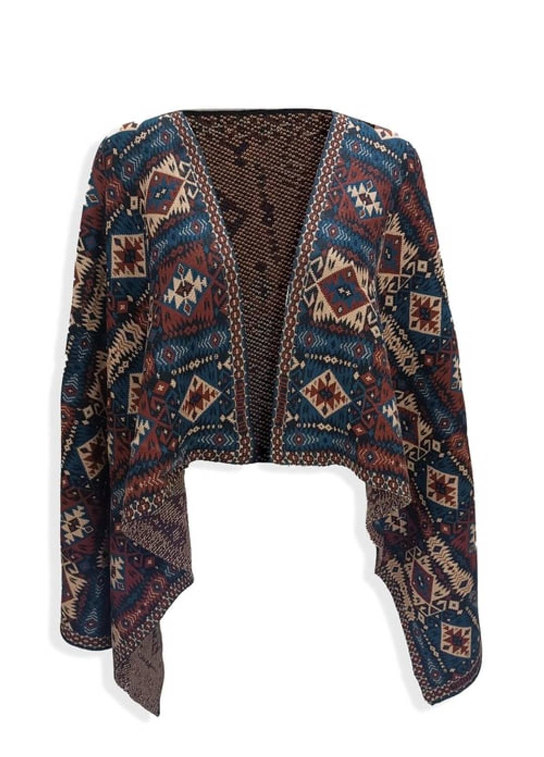 Women's Main Ethnic Patterned Kilim Shawl