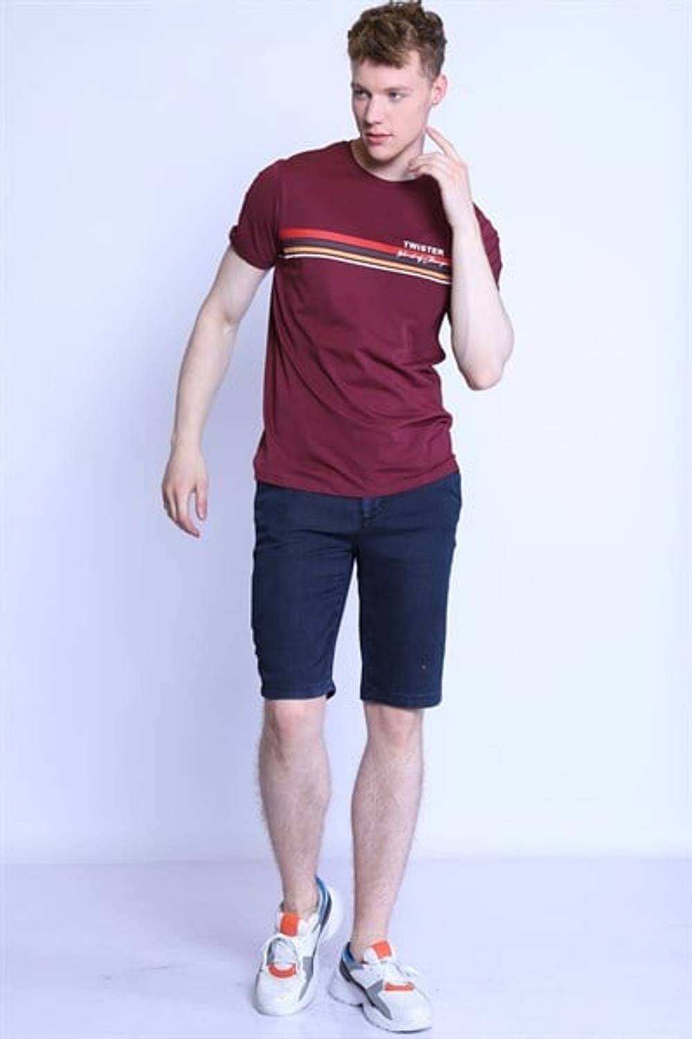 Чоловічі джогери 7078-03 темно-синього кольору, 82.5% бавовни, з еластаном, розміри S-XXL