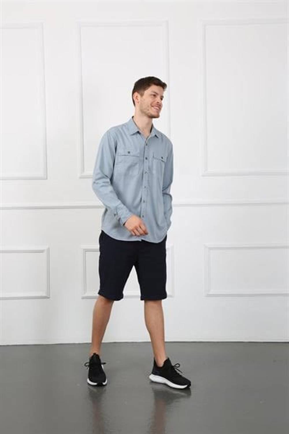 Чоловіча сорочка Regular Fit Lodos з Тенселу та бавовни, розміри S, M, L, XL, XXL