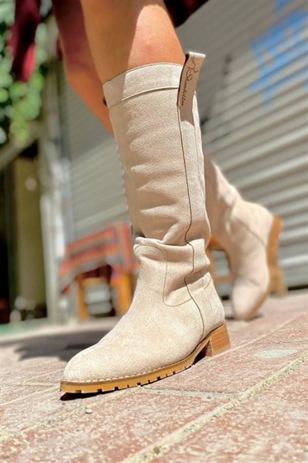 Тополені черевики на підборах Linda Nude з штучної шкіри для жінок