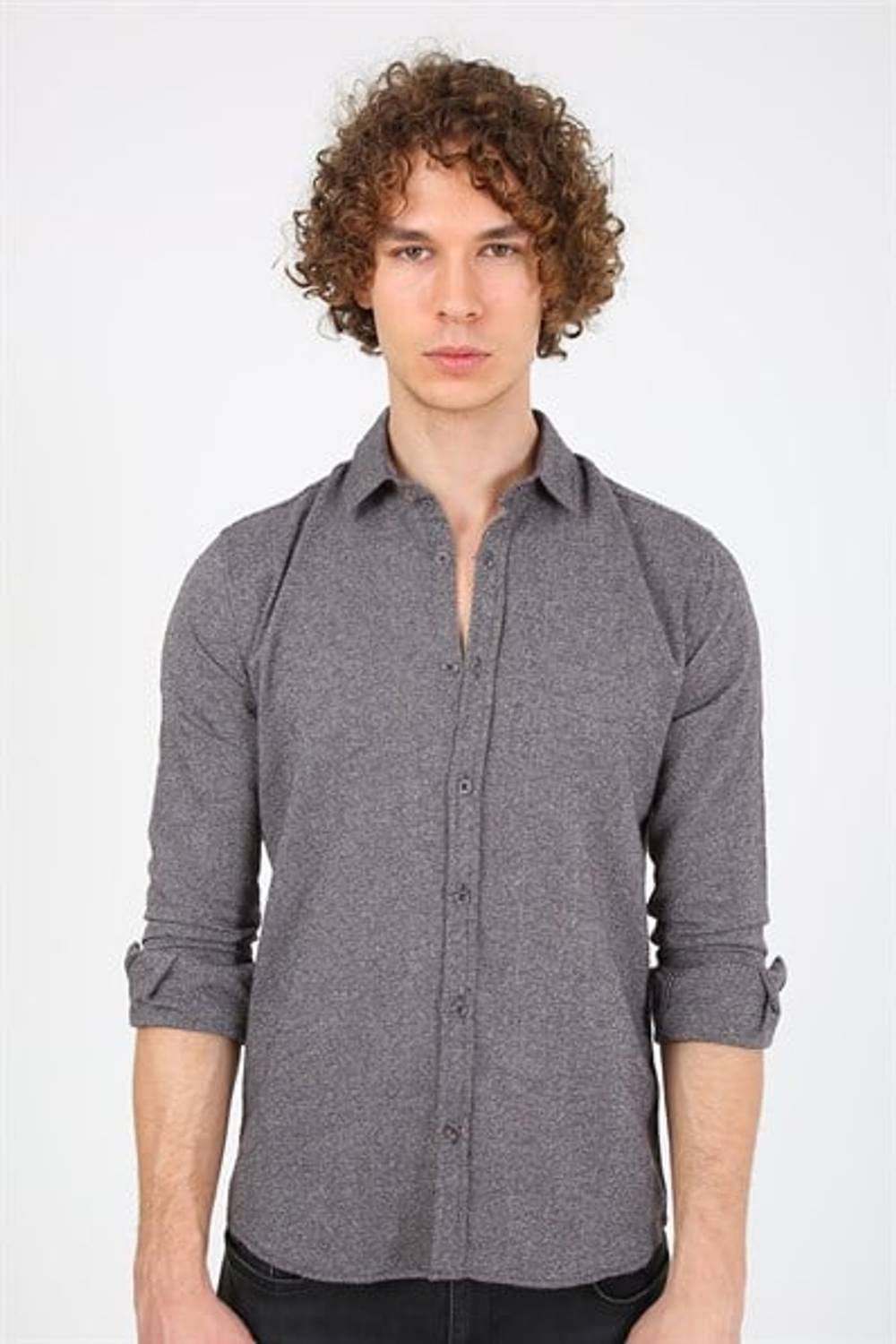 Erkek Slim Fit Gömlek Eg 1840 BORDO