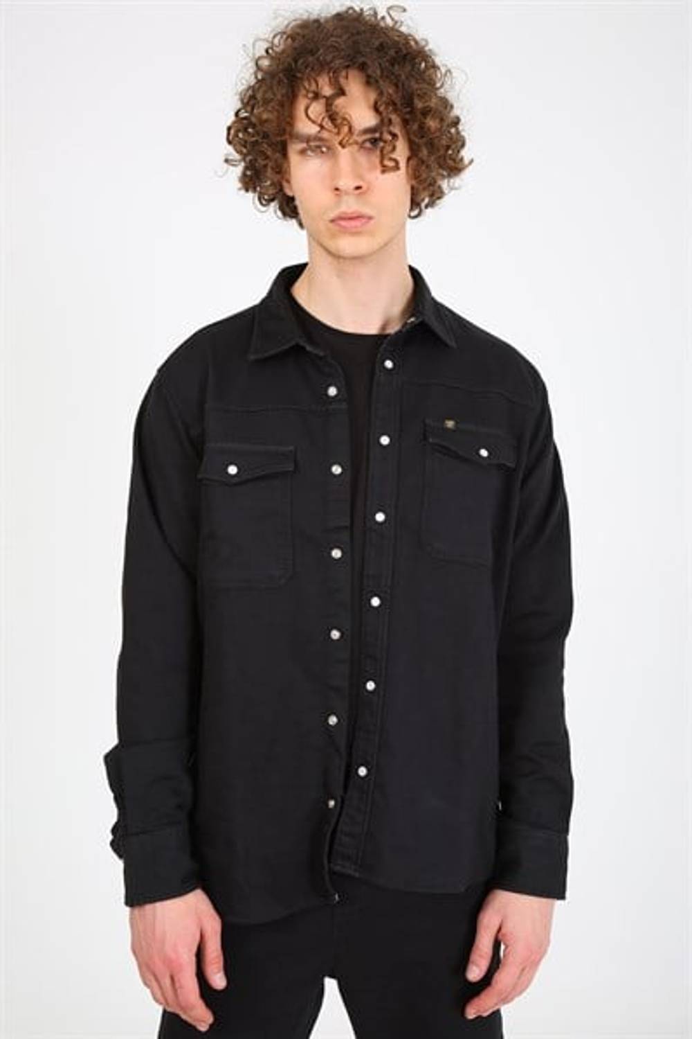 Erkek Relaxed Gömlek Eg 1837-01 Black