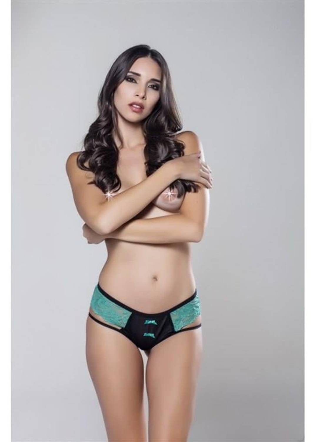 Женские стринги Markano 9290 с зеленым кружевом, доступные в черном размере L, XL, M, S