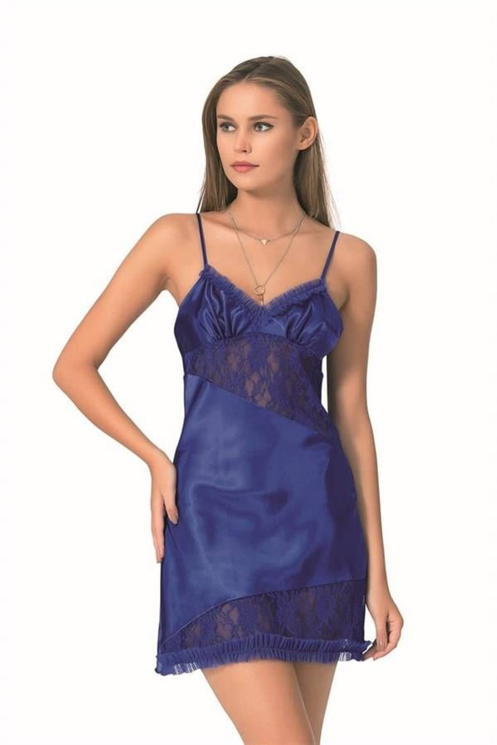Markano Saks Short Satin Nightgown