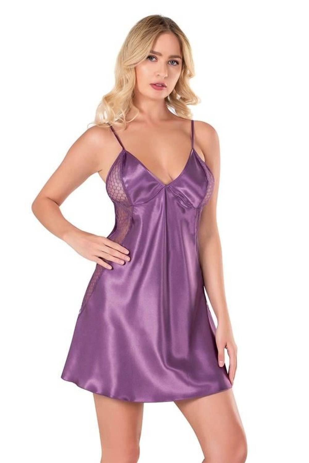 Короткое сатиновое ночное платье Markano лавандового цвета, 100% безопасное, размеры S, M, L, XL, идеальный выбор для уюта и стиля
